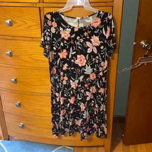 Old Navy black floral dress